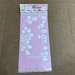 NEW Home Decor Stencil Magic by Delta Pre-Cut Floral Stencil Pansy Border